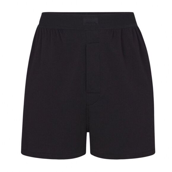 NWT SKIMS Boyfriend Loose Boxer In Onyx Black Casual Relaxed Lounge Boxer Shorts - Picture 5 of 10